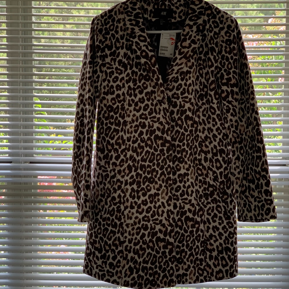 H&M Leopard Coat